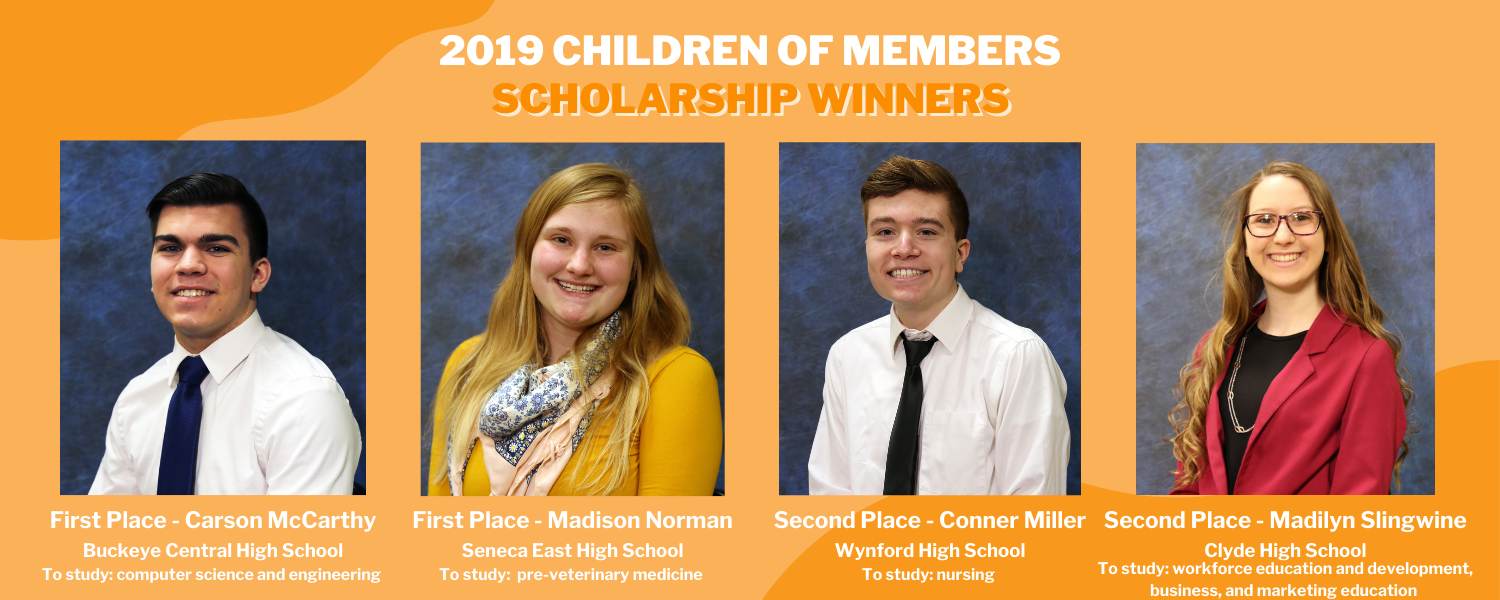 2019 Children Of Members Scholarship Winners